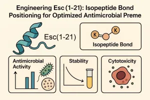 Engineering Esc(1-21): Isopeptide Bond Positioning for Optimized Antimicrobial Performance