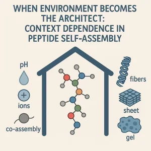When Environment Becomes the Architect: Context Dependence in Peptide Self-Assembly