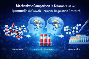 Mechanistic Comparison of Tesamorelin and Ipamorelin in Growth Hormone Regulation Research