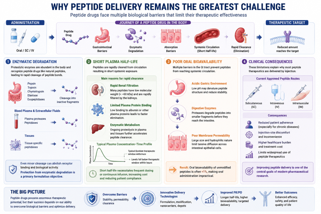 Therapeutic Peptide Delivery Systems: Formulation Strategies, Administration Routes, and Future Technologies(images 1)